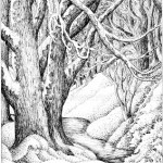 SnowyWoodland pen and ink